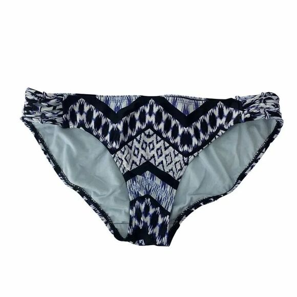 Tahiti Other - Blue & Black Bohemian Bikini Bottom Juniors Large